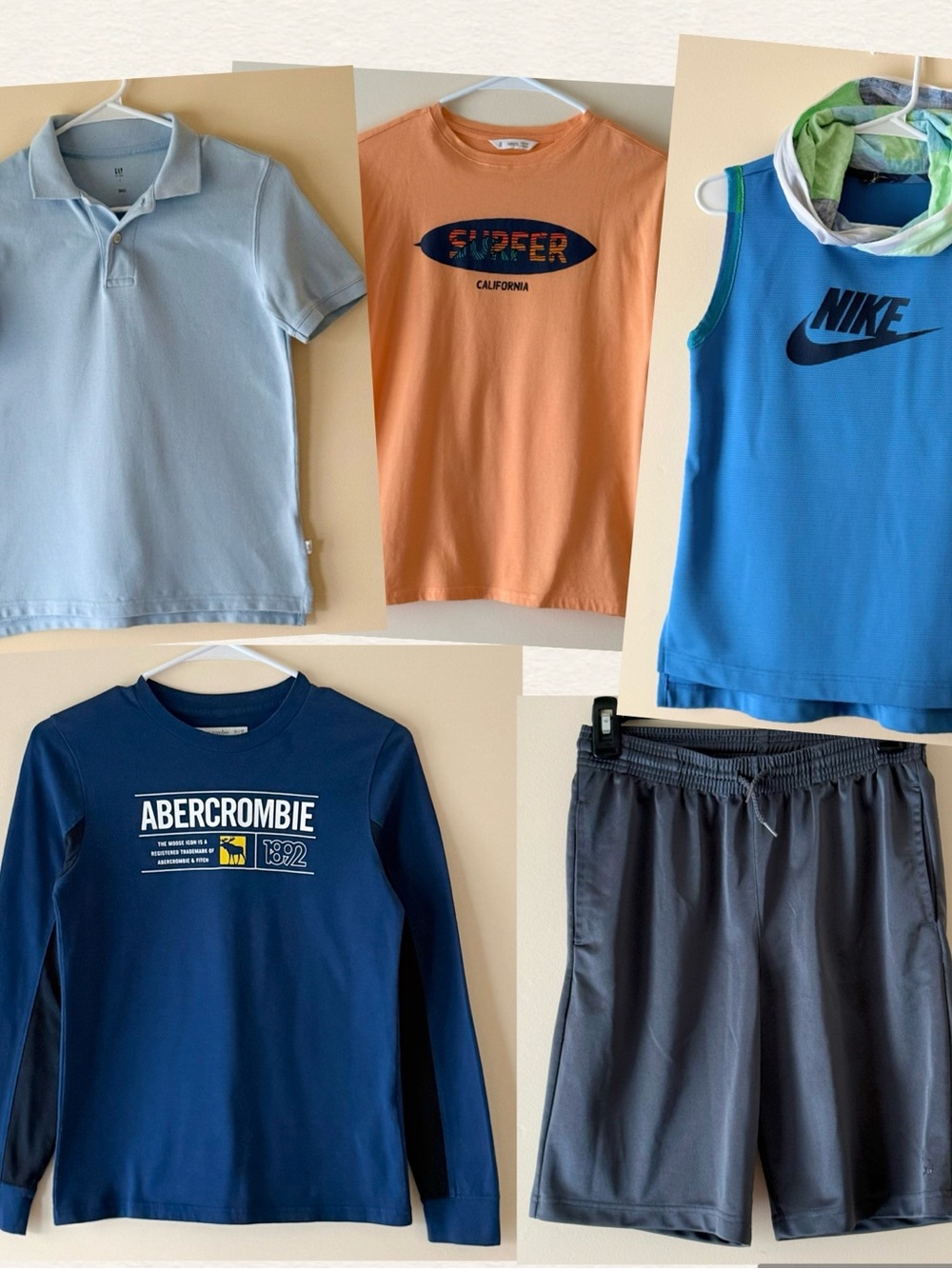 Abercrombie/Nike/Gap Boys T-shirts and Shorts Bundle, Size L (11-12 yrs)